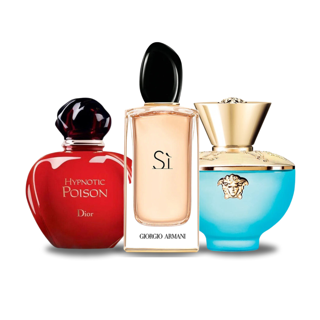 Combinaison exclusive de 3 parfums : HYPNOTIC POISON, SÌ et DYLAN TURQUOISE